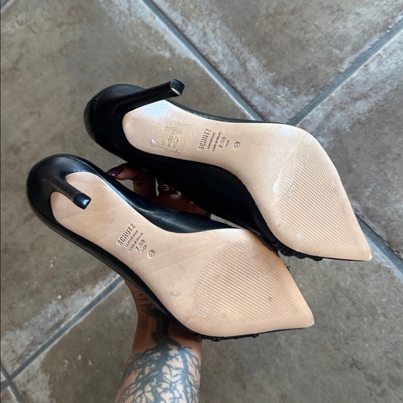 SCHUTZ Black Crystal Embellished Heels - Picture 6 of 8